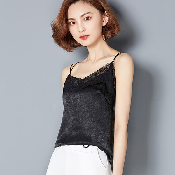 Cotton Velvet Lace Tops Women Solid Sexy Crop Tops Fashion Spring Summer Camisole Halter Top Black Camis Sleeveless Blusa