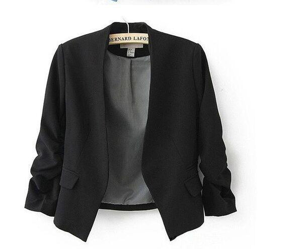 2022 Fashion Basic Jacket Blazer Women Suit Cardigan Puff Sleeve Ladies Autumn Plus Size Brand Coats Casual blazer female