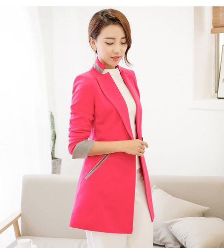 Fashion New models women blazers long sleeve slim jackets ladies Cape blazer design Casual Coat blazer feminino