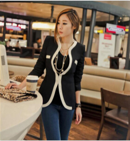2022 New Arrival Autumn Women Blazers and Jackets Work Office Lady Suit Slim White Black Blazer Coat For Female Striped Blazers