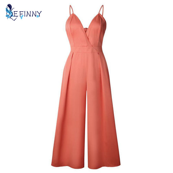 2022 Sexy beach Casual Bohemia Soild Colors women sling jumpsuit boob tube top Girl Siamese Long trousers