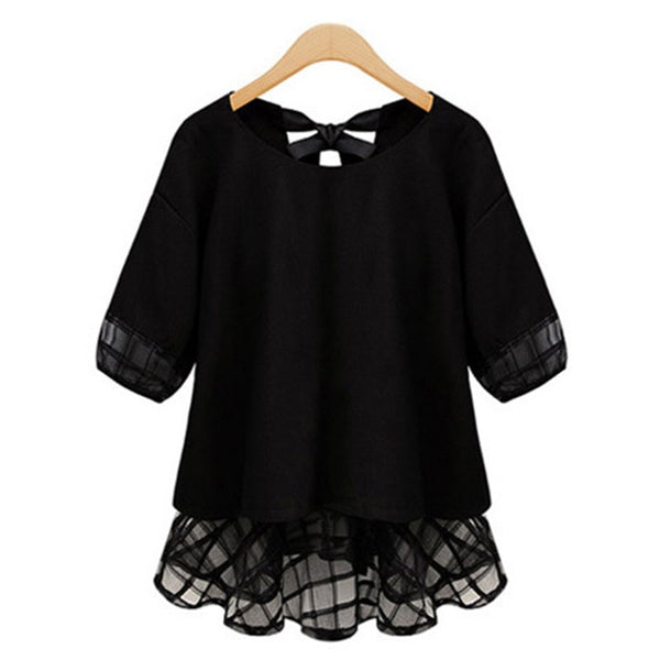 2022 Summer New Large Size Women Blouses Thin Loose Shirt Sleeve Blusa Camisa Feminino Europe America Blouse Vestidos LH1224
