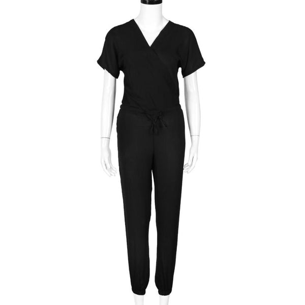 Women Chiffon Playsuit Short Sleeve Clubwear Bodycon Party Jumpsuit Romper Macacao Feminino #QG