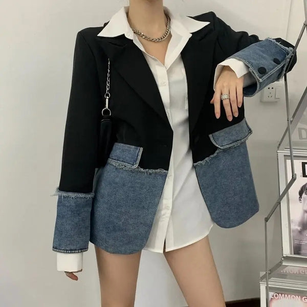 2023 Suits Jacket Women Blazers Female Spring Autumn Tops And Jackets Blouses Blazer Mujer Femme Long Coat Festival Loose BF