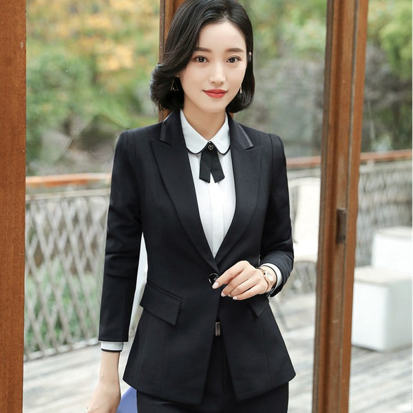 Business formal stripe blazer women spring fashion long sleeve slim jacket office ladies temperament Interview work wear