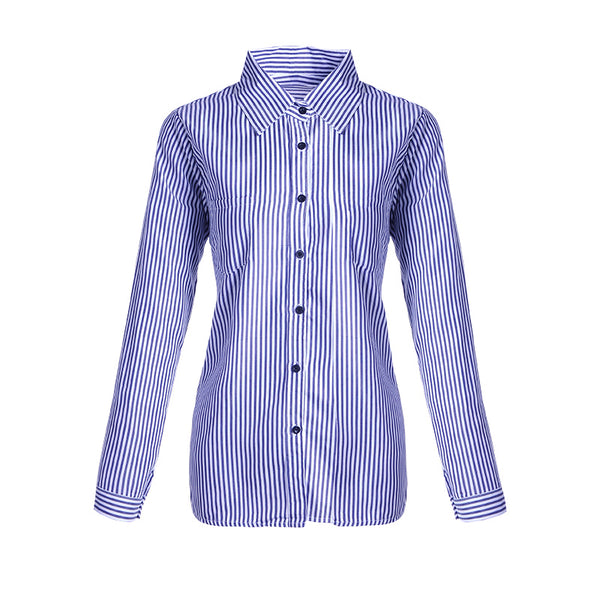 New Women Striped Shirts Autumn Long Sleeve Turn-Down Collar Female Casual Blouse Shirts Blusas Top Plus Size 3XL