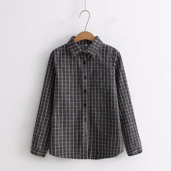 2022 Autumn New Women's Plaid Shirt Brand Cotton Casual Women Long Sleeve Blouses Tops Feminina Office Ladies Blouse Blusas