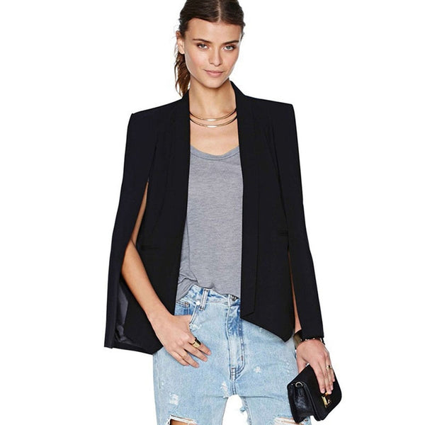 Fashion Autumn Blazer Feminino Jacket 2022 Slim Business Women Suit Lapel Cape Poncho Office Cloak Blazer Coat Chaqueta Mujer