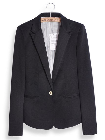 Fashion Jacket Blazer Women Suit Foldable Long Sleeves Lapel Coat Lined With Striped Single Button Vogue Blazers Jackets MZ1309