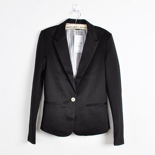 Fashion Jacket Blazer Women Suit Foldable Long Sleeves Lapel Coat Lined With Striped Single Button Vogue Blazers Jackets XS-XLZA