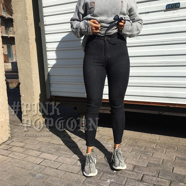 Jeans Womens High Waist Elastic Skinny Denim Long Pencil Pants Woman Jeans Camisa Feminina Lady Trousers