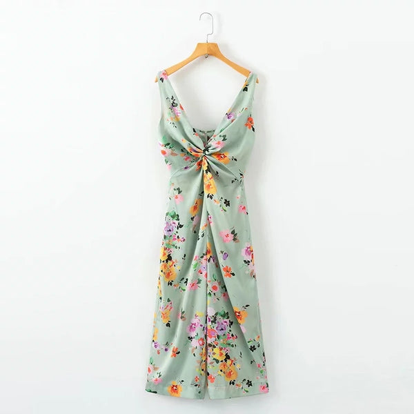 Jenny&Dave feminina jumpsuits women england style summer 2022 women jumpsuits v-neck strapless camis backless print floral
