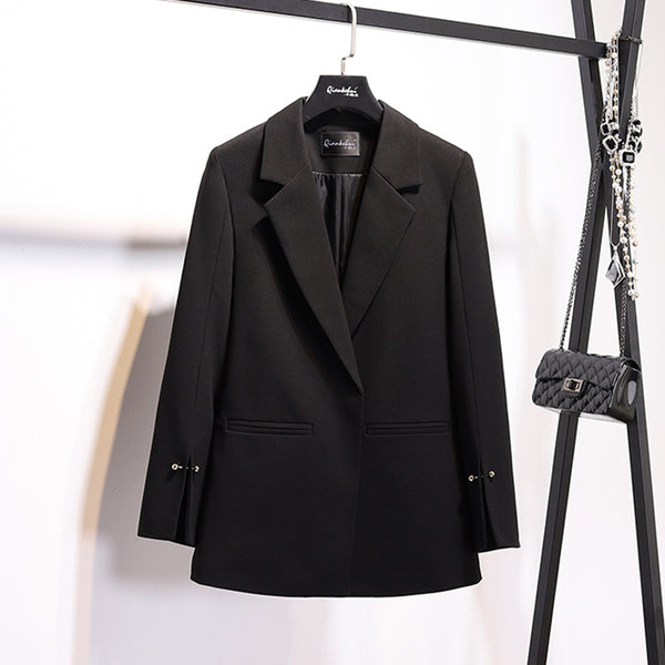 2022 Autumn Summer New Pattern Coat Notched Collar Spilt Sleeve Pearls Decoration Pocket Ladies Fashion Blazer BC031