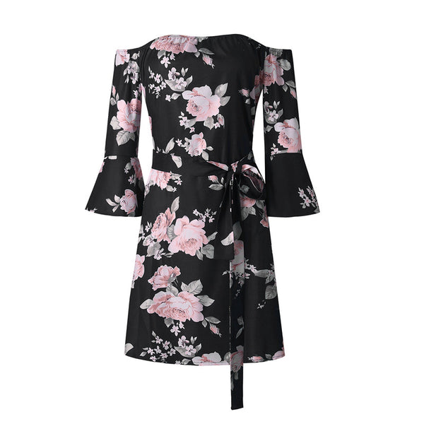 Sexy Backless Floral Print Summer Dress 2022 Sundress Vestidos White Chiffon Bandage Women Dresses Robe Femme