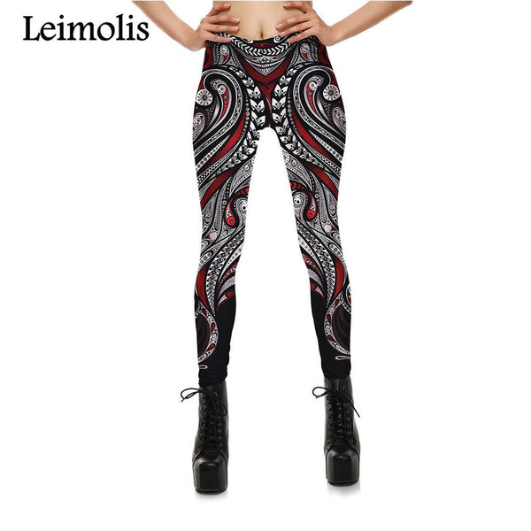 3D printed deadly octopus tentacle harajuku gothic plus size high waist push up fitness workout leggings women pants