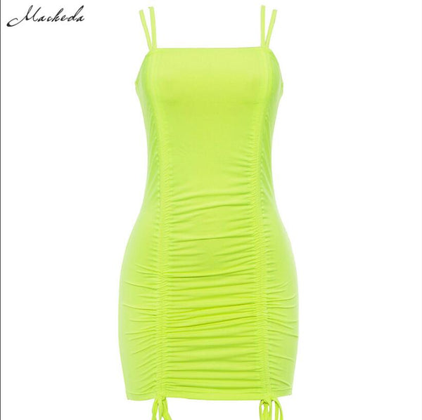 Dresses 2022 New Fashion Mini Sling Sexy Women Party Elegant Dress For Women Wrapped Hip Tight Drawstring Sling