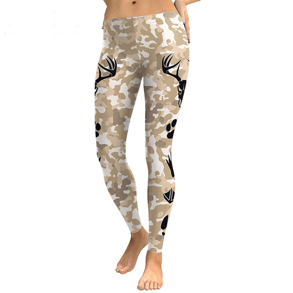 New Arrival Hunt Festival Women Leggings Elk Digital Print Leggins Animal Fashion High Waist Workout Legging
