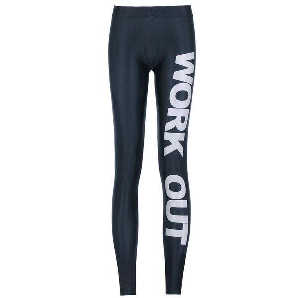 New 9094 Sexy Girl Workout Pants Fashion Black White Just Do It Dot Letter Printed Elastic Slim Fitness Women Leggings Plus Size