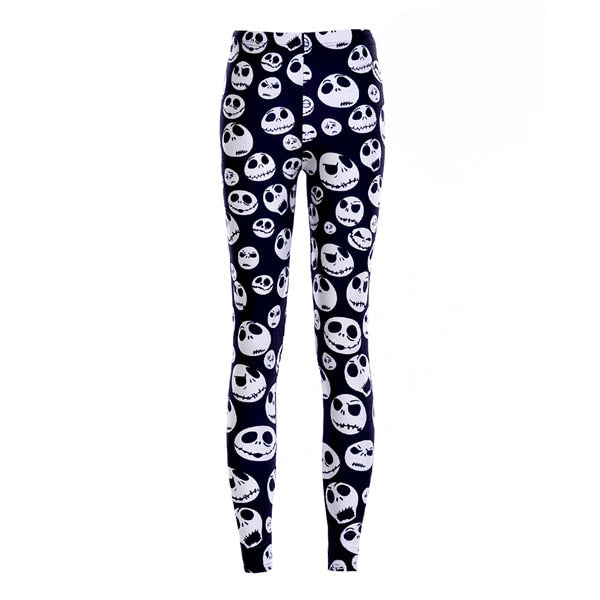 New Arrival 3285 Sexy Girl Women Halloween Jack Skellington Nightmare Before Christmas 3D Prints Elastic Fitness Leggings Pants