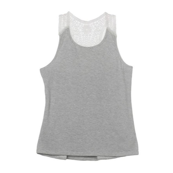 New Tank Top Women Summer Vest Short Sleeve Lace Blouse Tops Casual Tank Tops XS-XXXL Plus Size Female Tank Top Vest Cloths