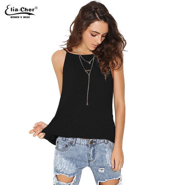 New women tops casual and sexy backless women clothing solid women summer tank tops