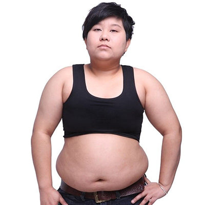 Plus Size L-6XL Les Lesbian Tomboy Crop Vest Tank Tops Short Breast Chest Binder New Oversized Underwear 906-656