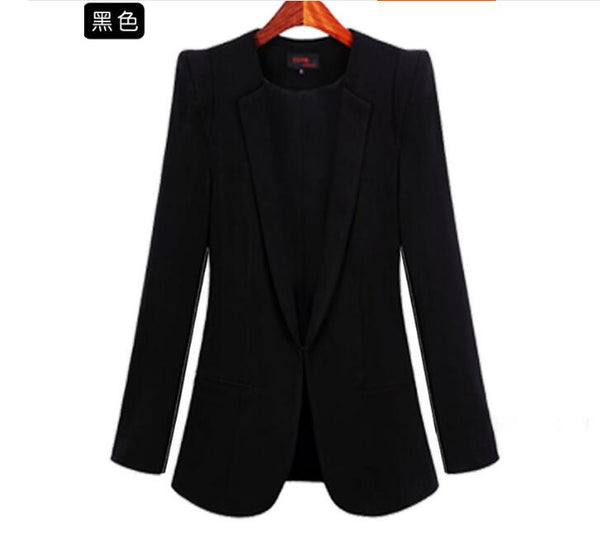 Plus Size L XL 2XL 3XL 4XL Blazer Women Suits Outerwear 2022 Autumn Women's Blazers White Fashion Ladies Suit Black Coat Female