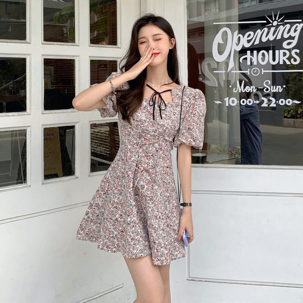 Real S Cost-Effective Lace Floral Dress Women's French Heart