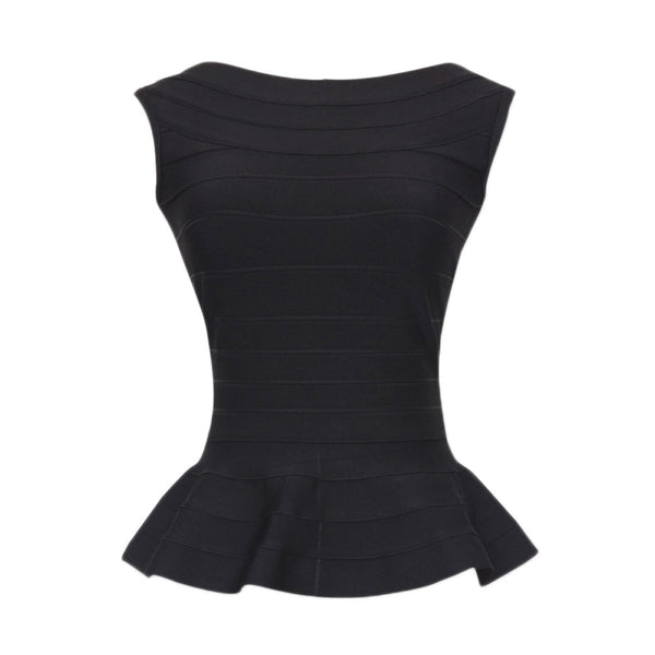 Red Fishtail Rayon Elastic 2022 New Summer Women's Sexy Peplum Long Bandage Top Vest
