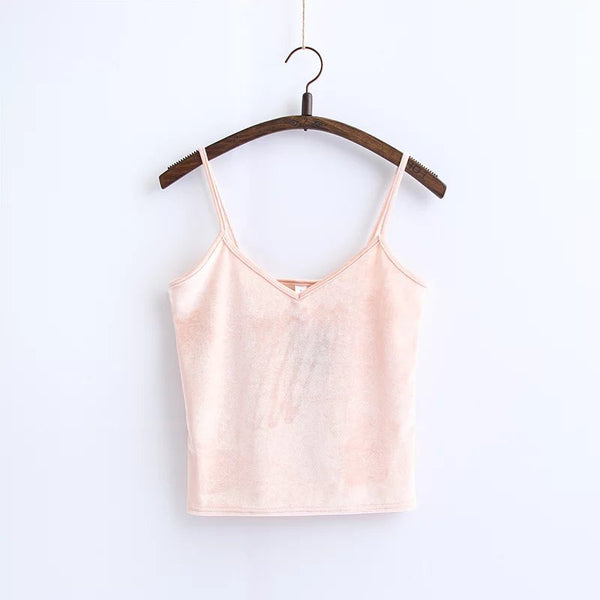 Slim Thin Sexy Velvet Women Short Tank Top 2022 Summer Fashion Casual Ladies Vest Camis Female Blusa Cropped Tops Camisole