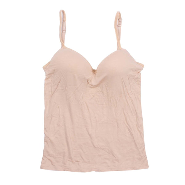 Summer Ladies Fashion V-Neck Tank Tops Female Modal Fitness Casual Camisole Padded Spaghetti Straps Push Up Bra Multicolor