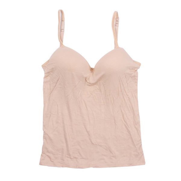 Summer New Multi Ladies V-Neck Tank Tops Female Modal Fitness Casual Camisole Padded Spaghetti Straps Push Up Bra 9176