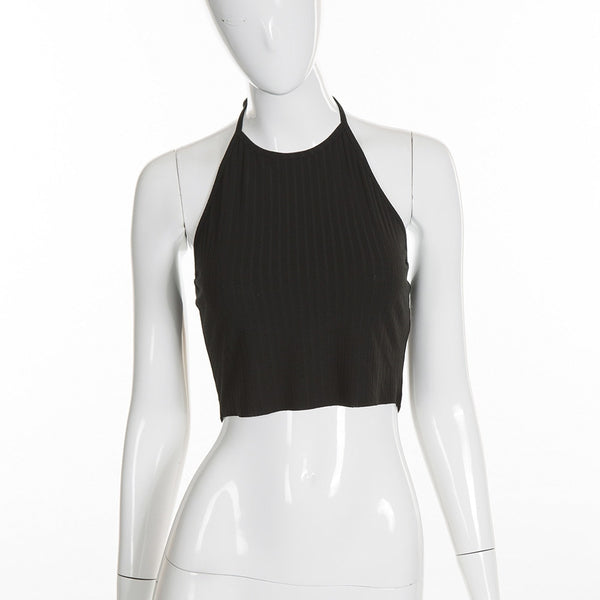Summer Sexy Female Crop Tops Women O Neck Sleeveless Straps Workout Fitness Tank Top Solid Fitness Lady Camis Casual Yellow Top