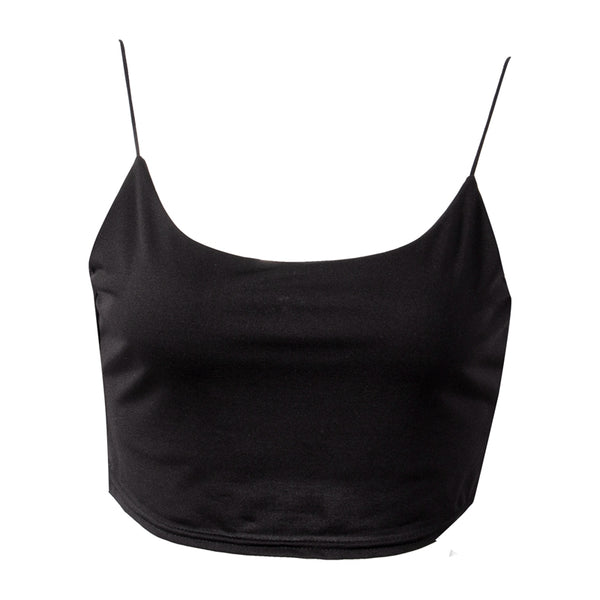 Summer Women Crop Tops Camis Casual Tank Top Ladies Slim Straps Pure Vest Crop Top