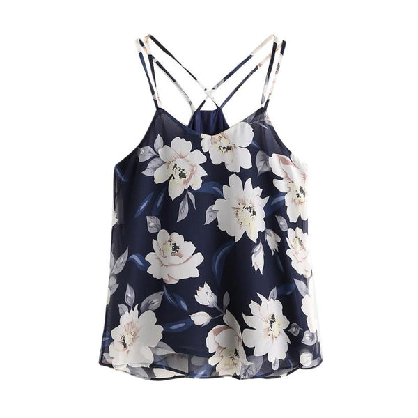 Tank Top Womens Cropped Chiffon Sexy Sleeveless Halterneck Tank Crop Tops hot girl Vest Blusas Feminino Colete #5