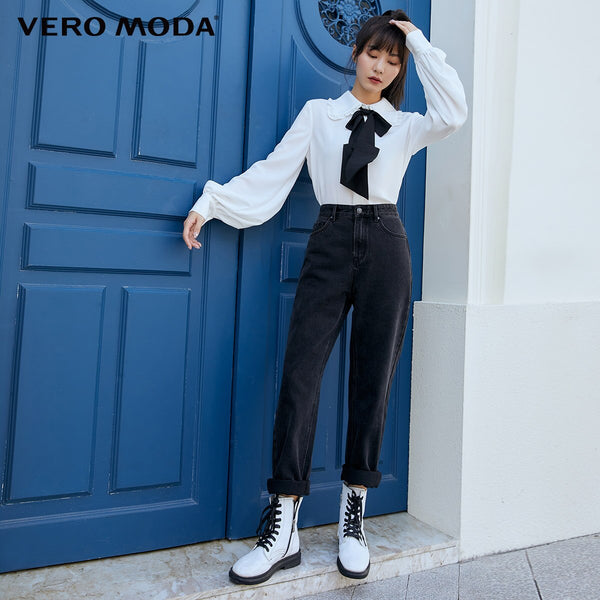 Vero Moda Vintage Streetwear Cotton Straight Fit Mid-rise Jeans | 320332029