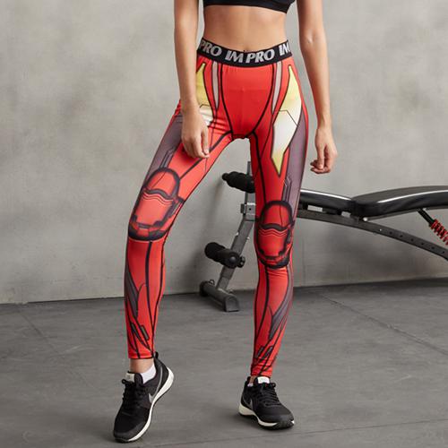 Women Leggings 3D Printed Pattern Captain America Iron Man Compression Pants For Lady Fitness Skinny Leggings Trousers Female