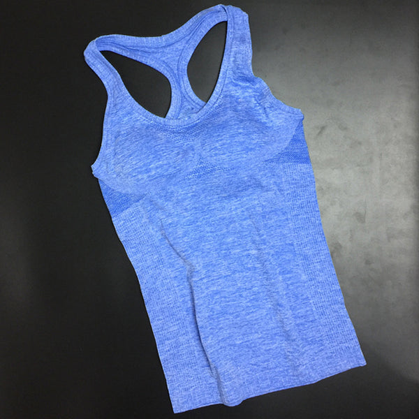 Women Shirts Elastic Breathable Fitness Comfortable Vest Ladies Vest Double Movement No Rims Tank Top