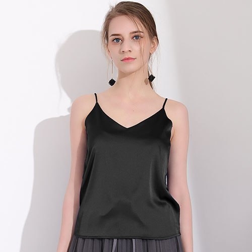 Women Tank Top Camisole Tank Summer Loose Tops Halter Top Sleeveless Silk Top Women Elastic Camiseta Tirantes Mujer GAREMAY
