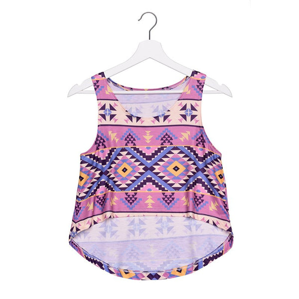 2022 Fashion Summer Style Short Tank Tops Fresh Hibiscus Printing Vest Sexy tee Women Cute Crop Top Causal Camis