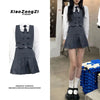 Japanese School Uniform White Three Lines College High School Girls Student Uniforms Sailor Suit White Tops Pleated Skirt
