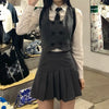 Japanese School Uniform White Three Lines College High School Girls Student Uniforms Sailor Suit White Tops Pleated Skirt