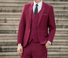 Customized Men's Suit Suit Men's Business Suit Black Blue Grey Two Button Formal Three Piece Set