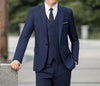 Customized Men's Suit Suit Men's Business Suit Black Blue Grey Two Button Formal Three Piece Set