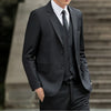 Customized Men's Suit Suit Men's Business Suit Black Blue Grey Two Button Formal Three Piece Set