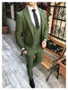 Latest Coat Pant Designs Green Men Suit Slim Fit 3 Piece Tuxedo Groom Style Suits Custom Prom Party Blazer Terno