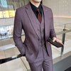 High-end Men (suit + Vest + Trousers) Three-piece  and Handsome Korean Version Slim-fit Business Casual Suit Wedding