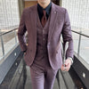 High-end Men (suit + Vest + Trousers) Three-piece  and Handsome Korean Version Slim-fit Business Casual Suit Wedding
