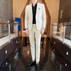 High-end business suit (suit + vest + trousers)  Korean version slim party wedding groom dress three-piece set M-4XL