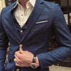 British Twill Casual Suit Three-piece    Men's Business Suit Wedding Groom Classic High-quality Suit